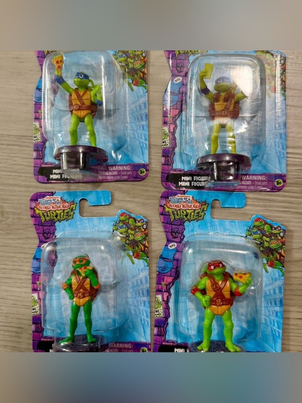 Cake Topper Nickelodeon Teenage Mutant Ninja Turtles Mini Figures Set of 4